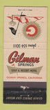Matchbook Cover - Gilman Springs Golf Resort Hotel CA WEAR 30 Strike