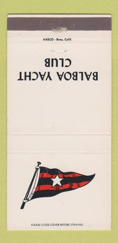 Matchbook Cover - Balboa Yacht Club San Diego? 30 Strike