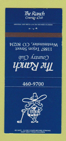 Matchbook Cover - The Ranch Country Club Westminster Colorado 30 Strike