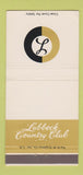 Matchbook Cover - Lubbock Country Club TX 30 Strike