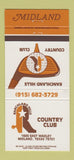 Matchbook Cover - Ranchland Hills Country Club Midland TX 30 Strike