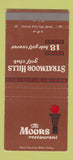Matchbook Cover - Stratmoor Hills Golf Course Moors Colorado Springs? 30 Strike