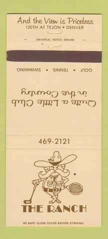 Matchbook Cover - The Ranch Country Club Denver Colorado 30 Strike