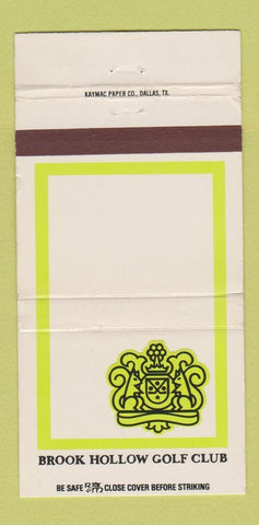 Matchbook Cover - Brook Hollow Golf Club Dallas TX WEAR 30 Strike