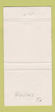 Matchbook Cover - Brook Hollow Golf Club Dallas TX WEAR 30 Strike