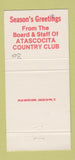 Matchbook Cover - Atascocita Country Club Christmas 30 Strike