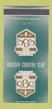 Matchbook Cover - Boulder Country Club Colorado 30 Strike