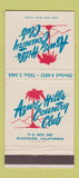 Matchbook Cover - Azure Hills Country Club Riverside CA 30 Strike