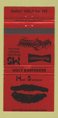 Matchbook Cover - Fight Multiple Sclerosis Budweiser Beer 30 Strike