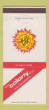 Matchbook Cover - Helio Colony Hotel Clayton MO 30 Strike