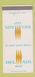 Matchbook Cover - Bel Air East West St Louis MO 30 Strike