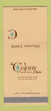 Matchbook Cover - Colony Motor Hotel Clayton MO #1 30 Strike