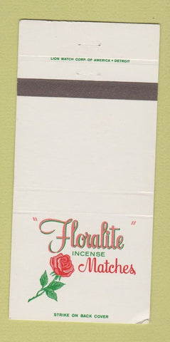 Matchbook Cover - Floralite Incense Matches 30 Strike