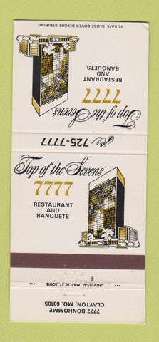 Matchbook Cover - Top of the Sevens Restaurant Clayton MO 30 Strike