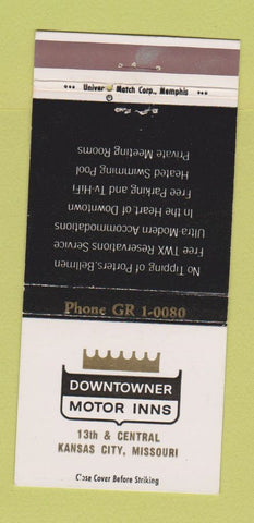 Matchbook Cover - Downtowner Motor Inns Kansas City MO 30 Strike