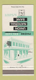 Matchbook Cover - Union National Bank New Brighton PA 30 Strike