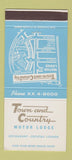 Matchbook Cover - Town and Country Motor Lodge Bronx New York City 30 Strike