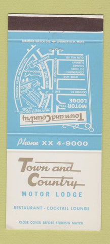 Matchbook Cover - Town and Country Motor Lodge Bronx New York City 30 Strike