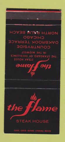 Matchbook Cover - The Flame Steak House Chicago IL 30 Strike