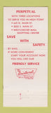 Matchbook Cover - Perpetual Savings and Loan High Point NC 30 Strike