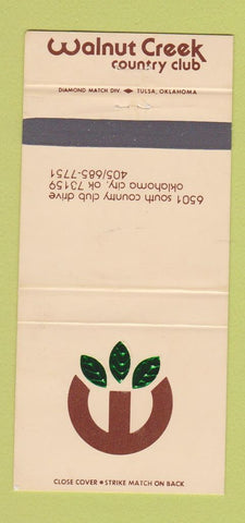 Matchbook Cover - Walnut Creek Country Club Oklahoma City OK 30 Strike