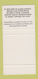 Matchbook Cover - Informe Sida El Sida Aids Prevention SAMPLE 30 Strike