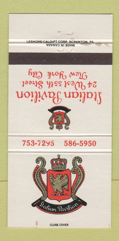 Matchbook Cover - Italian Pavilion New York City 30 Strike