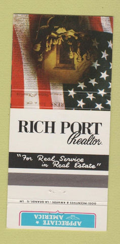 Matchbook Cover - Rich Port Realtor Chicago IL 30 Strike