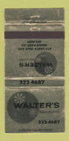 Matchbook Cover - Walter's Hair Salon Menlo Park CA WEAR 30 Strike