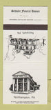 Matchbook Cover - Schisler Funeral Homes Northampton Nazareth PA 30 Strike