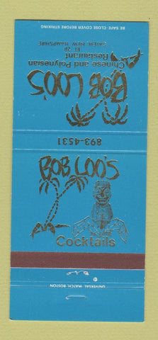 Matchbook Cover - Bob Loo's Salem NH Tiki 30 Strike
