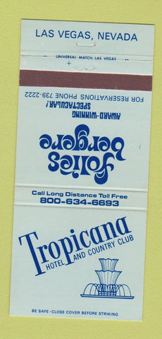 Matchbook Cover - Tropicana Hotel Country Club Las Vegas NV 30 Strike