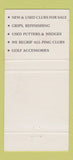 Matchbook Cover - Vegas Golf Repairs Las Vegas NV 30 Strike