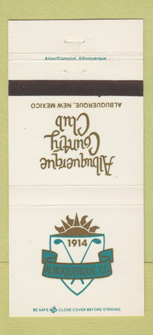 Matchbook Cover - Albuquerque Country Club NM 30 Strike