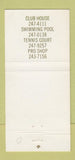 Matchbook Cover - Albuquerque Country Club NM 30 Strike