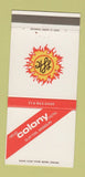 Matchbook Cover - Helio Colony Hotel Clayton MO 30 Strike