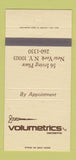 Matchbook Cover - Volumetrics Barbering New York CITy 30 Strike