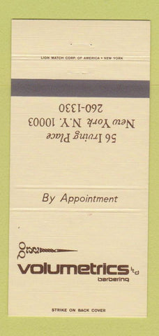 Matchbook Cover - Volumetrics Barbering New York CITy 30 Strike