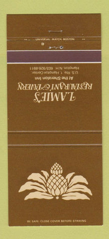 Matchbook Cover - Lamie's Restaurant Hampton NH 30 Strike