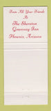 Matchbook Cover - Sheraton Greenway Inn Phoenix AZ Christmas 30 Strike