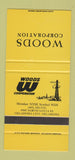 Matchbook Cover - Woods Corporation Oklahoma City OK SAMPLE 30 Strike