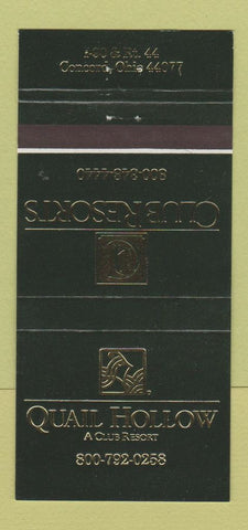 Matchbook Cover - Club Resorts Concord OH 30 Strike