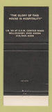 Matchbook Cover - The Weathervane Willoughby OH 30 Strike