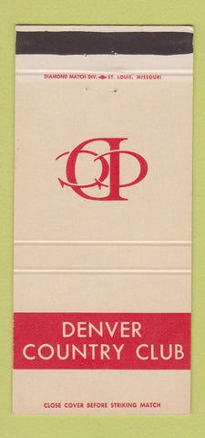 Matchbook Cover - Denver Country Club Colorado 30 Strike