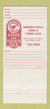 Matchbook Cover - Swamp Fox Charlie Horse Restaurants Del Mar CA 30 Strike