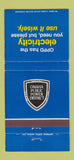 Matchbook Cover - Omaha Public Power District NE 30 Strike