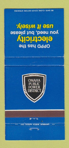 Matchbook Cover - Omaha Public Power District NE 30 Strike