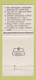 Matchbook Cover - Omaha Public Power District NE 30 Strike