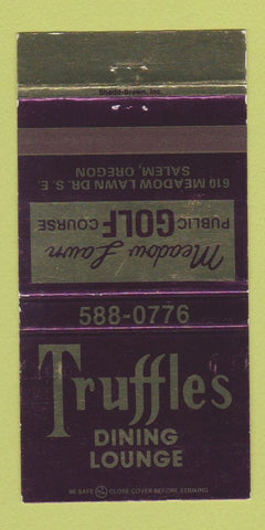 Matchbook Cover - Truffie's Dining Lounge Meadow Lawn Golf Salem OR 30 Strike