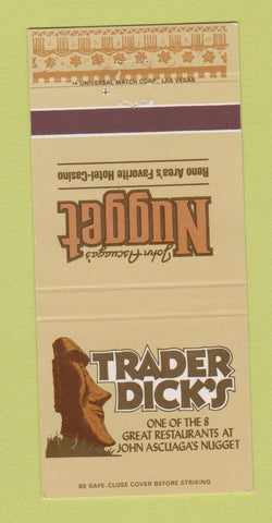 Matchbook Cover - Trader Dick's Nugget Casino Reno NV 30 Strike